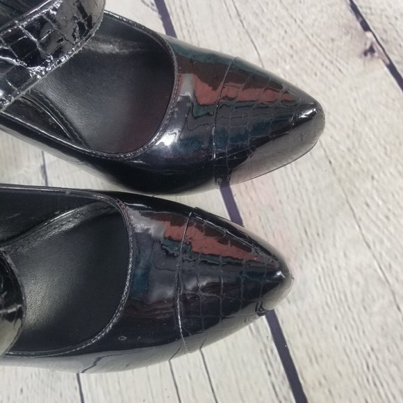 Giani Bini Black Platform Heels Sz 8.5M - Picture 5 of 8